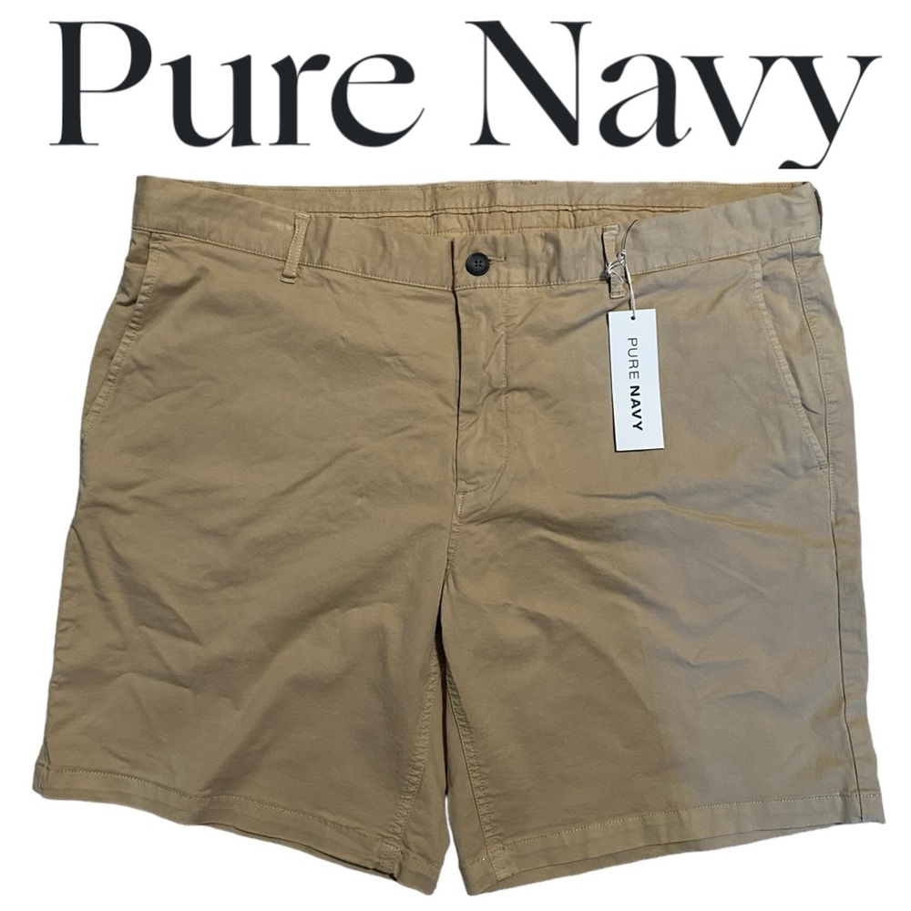 Pure Navy Khaki Tan Shorts Size 38 New With Tags